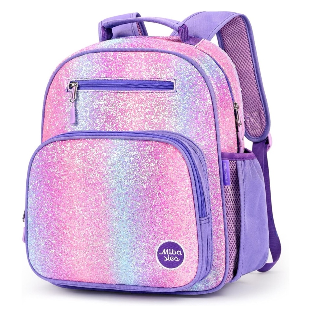 Mibasies Glitter Backpack in Pink and Purple